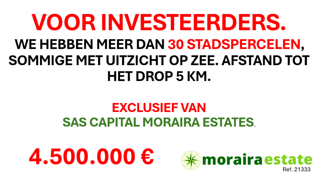 VOOR INVESTEERDERS. 30 STADSPERCELEN, EXCLUSIEF