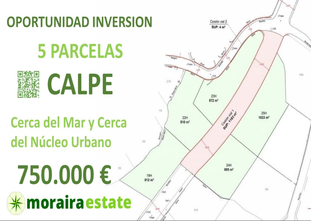 5 PARCELAS JUNTAS CERCA DEL MAR Y DEL NUCLEO URBANO